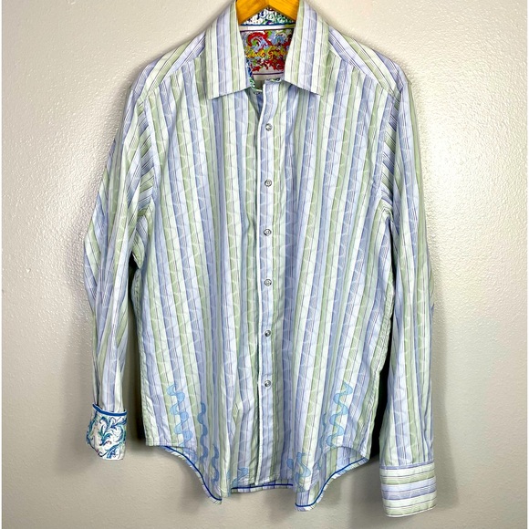 Robert Graham Flip Cuff Long Sleeve Button Shirt - Picture 1 of 11